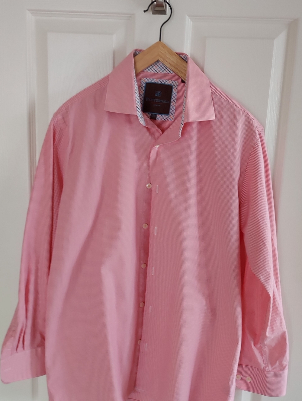 Tattersall LondonPink Mens Dress Shirt